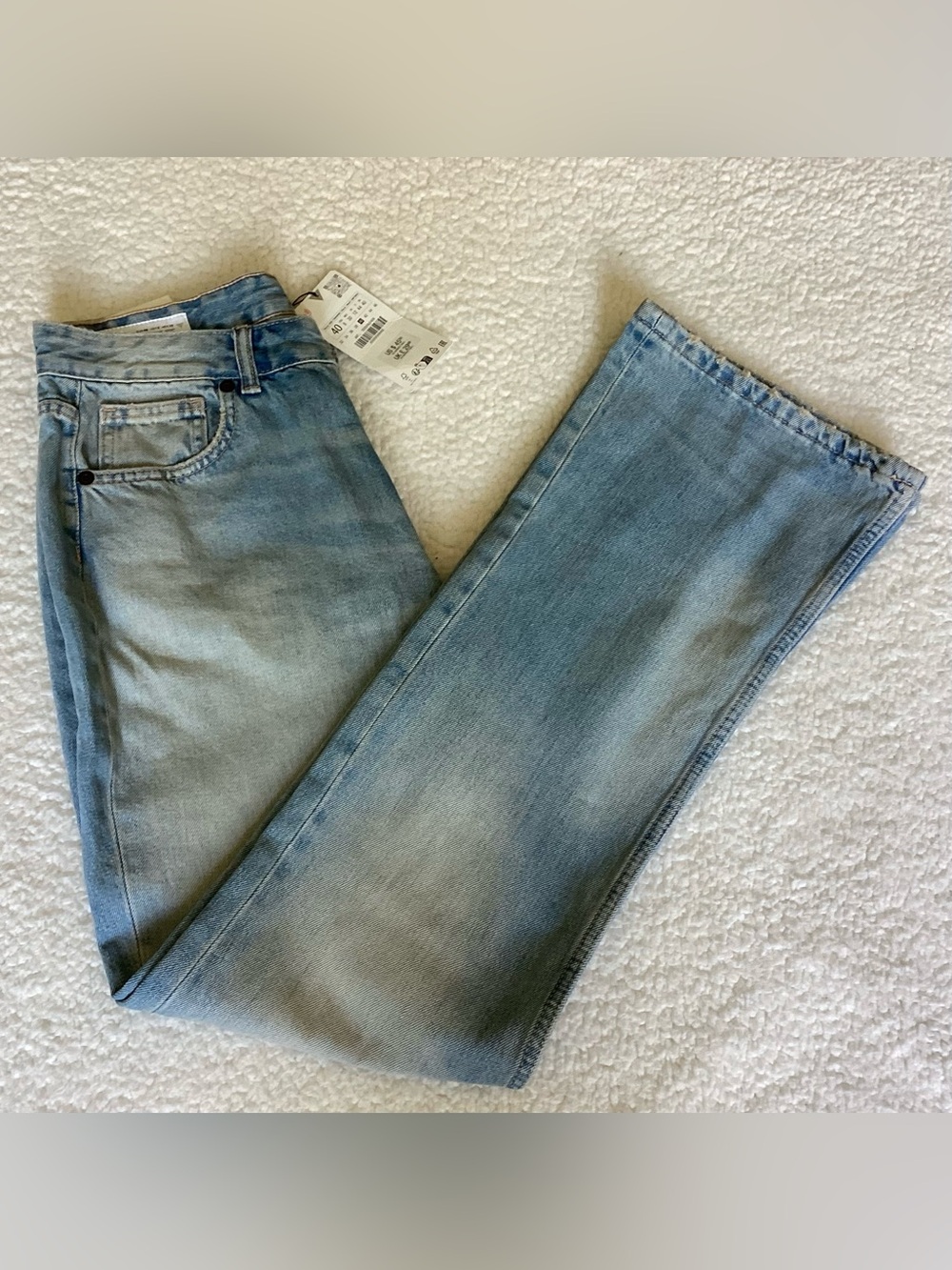 Zara Light Wash Bootcut Jeans NWT Size‎ 8 Y2K Denim Western Chic
